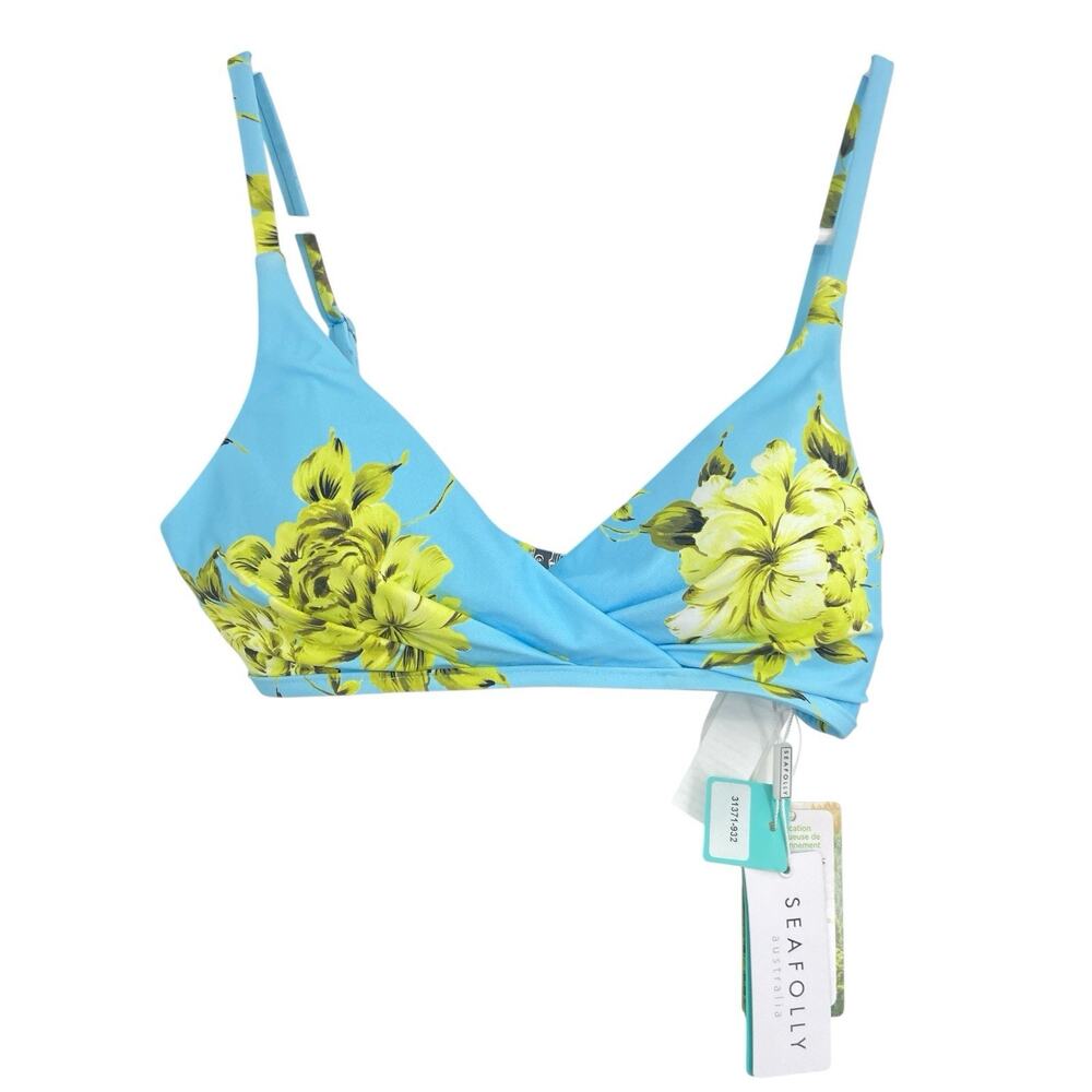 NWT Seafolly Full Bloom Wrap Front Swim‎ Top Size US 6